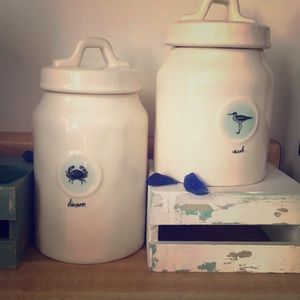 Rae Dunn sea life canister set